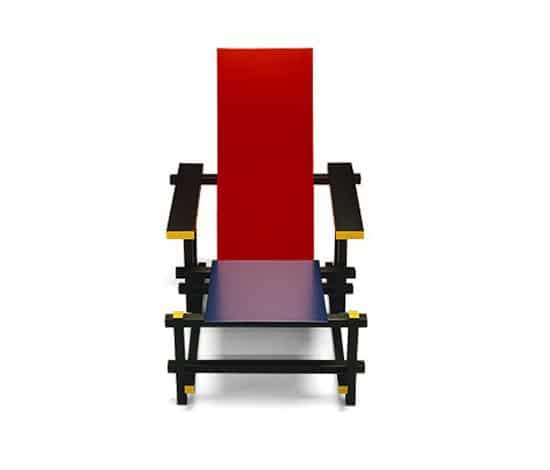 Chaise bleue rouge Gerrit Rietveld