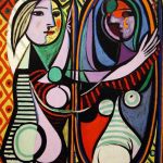 Jeune femme au miroir Picasso